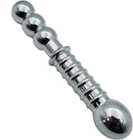 Dual-Ended Metal Dildo & Prostate Wand – Anal Beads & Massage Probe for Couples