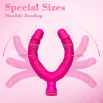 15.7" Double-Ended Vibrating Dildo – Strapless Design with 10 Modes for Couples