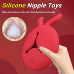 4-in-1 APP Remote Control Vibrating Nipple Clamps & Stimulator for Women