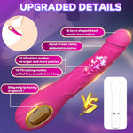 Upgraded 9" Thrusting G-Spot Vibrator – 10 Vibration & Thrusting Modes, Hot Pink