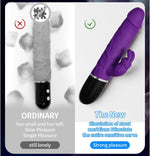9" Realistic Silicone Dildo with 10 Modes & Vibrating Rabbit Ears – Rechargeable