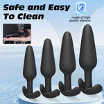 4-Piece Silicone Butt Plug Set – Beginner to Advanced Trainer Kit with Flared Base