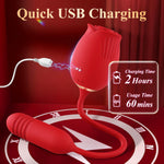 Upgraded Rose Vibrator – 9 Suction & 9 Thrusting Modes, G-Spot & Clitoral Stimulator