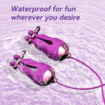 Rose Nipple Vibrator with 10 Vibration Modes, Rechargeable Clamps for Couples