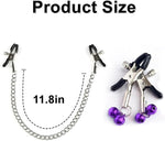 Adjustable Non-Piercing Metal Nipple Clamps – Decorative BDSM Clips for Couples   2/2
