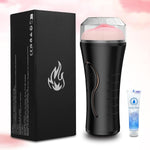 Vibrating Male Masturbator with 7.5" Textured Sleeve, Soft Realistic Stroker