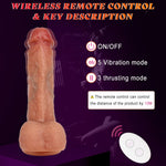 Thrusting Dildo Vibrator – Remote Control G-Spot & Anal Toy with 5 Vibration Modes