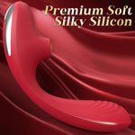 3-in-1 Rose Vibrator with 10 Suction & Thrusting Modes, Wearable G-Spot Clit Stimulator