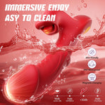 Thrusting Rabbit Vibrator with 7 Thrust Modes, 10 Licking & 10 Vibration Settings