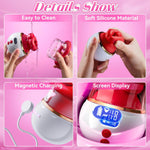 5-in-1 Rose Vibrator with LCD – Sucking, Licking & Vibration for Clit, Nipple & Anal