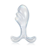 Transparent Butt Plug Sex Toy for Men Women, Wave-Shaped Anal Plug with Safety Base Anal Expander Training Masturbation Prostate Massaging Adult Sex Toys (L)