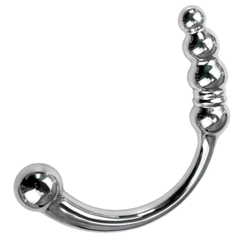 Stainless Steel Butt Plug Anal Beads Anal Sex Toys Double-Ended Dildo G Spot Stimualtion Prostate Massager Heavy-Duty Adult Sex Toys for Men Women Couple