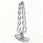 Stainless Steel Hollow Anal Plug with Graduated Anal Beads – 6 Bead Steel Hollow Anal Trainer, Anal Expander & Anal Dilator Butt Plug with Anti-Slip Base, Wearable Anal Plug Sex Toy for Men Women