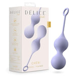 Blush Delice Chéri Silicone Kegel Ball Pelvic Floor Exerciser – Dual Weight Ben Wa Ball, Retrieval Loop, Pelvic Floor Muscle Strengthening, Wellness Weighted Kegel Trainer for Women – Purple
