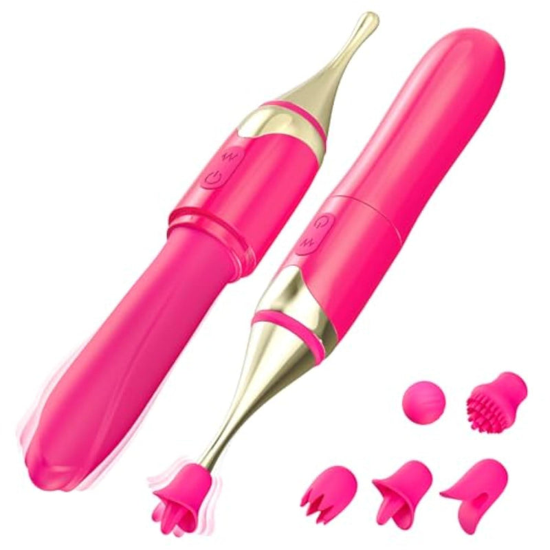 2 in 1 Vibrator Wand Female Rose Sex Toys for Women