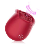 Rose Sex Toy for Women - Rose Sucking Vibrator Clitoral Nipple Stimulator with 10 Modes, G Spot Vibrator Sucker, Personal Massager Dildo for Women Female Couples Adult Sex (Red)