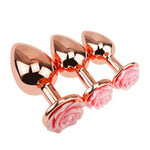 Sm Metal Anal Trainer Adult Sex Toy Anal Toy Anal Plug with Sexy Base Unisex Sex Toy Stimulator Couple Prostate Massage Colorful 3 Pcs