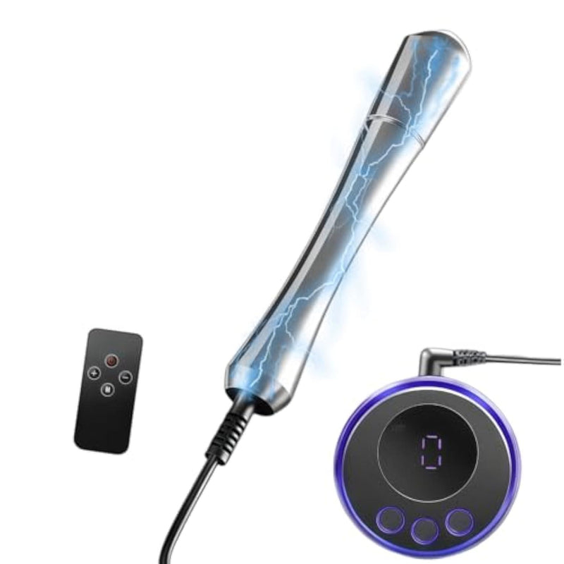 Electric Butt Plug Estim Prostate Massager for Men Women Anal Electro Stim E-Stim Electrosex Toys Stainless Steel Remote Control BDSM Electro Sex Couples Adult Prostate Stimulation Metal Sex Toy.