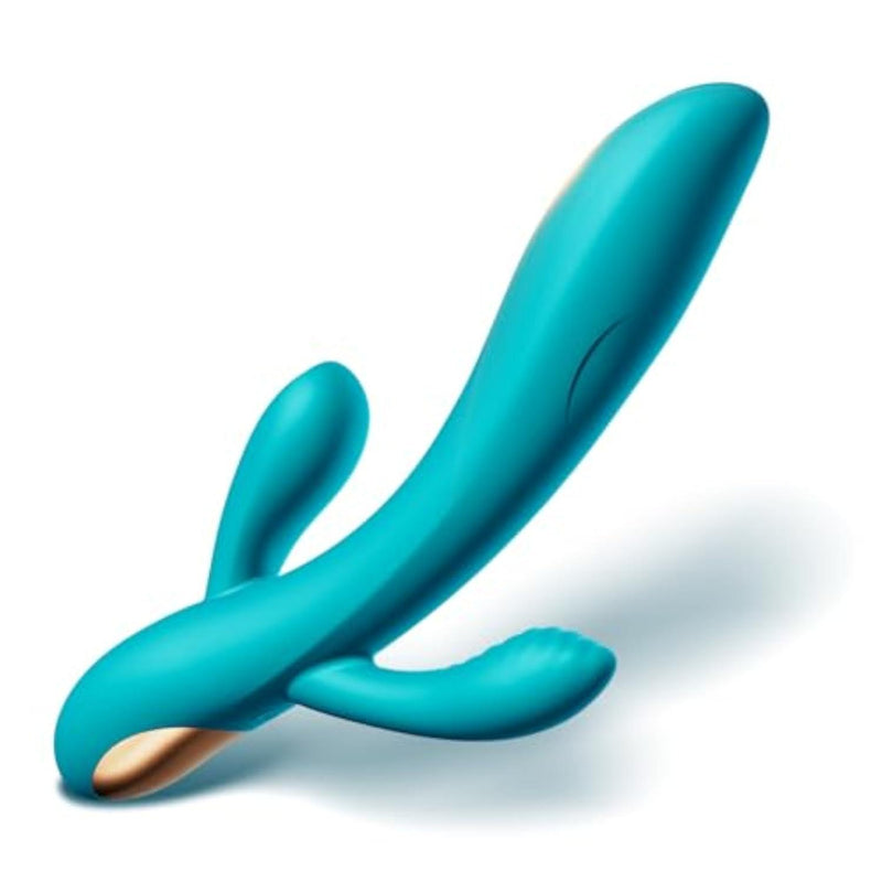 Rabbit Vibrators Womens Sex Toys - 3 in 1 Dildos Adult Couples Sex Toys for Clitoral G Spot Anal Toy Stimulation with 10 Intense Vibrations, Bendable Silicone Wand Vibrator Massager Adult Toys
