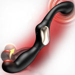 Upgraded Wiggling Vibrating Prostate Massager Anal Sex Toys, Dual-Function Curved Anal Vibrator Wand Male Prostate Toy for P-Spot, Dual-Ended Butt Plug Dildo Adult Sex Toy for Men Women Couples