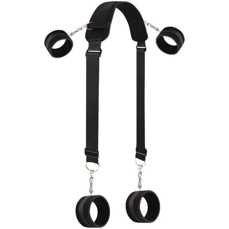 Sex Bondage BDSM Kit for Couples | Adjustable Bed Restraints, Handcuffs & Leg Straps | Beginner-Friendly Sex Straps, Bondage Gear, Adult Sex Toys