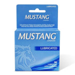 Mustang Lubricated Latex Condoms - 36 Count Pack – Premium Natural Latex, Silky Lubricant, Electronically Tested, Receptacle Tip