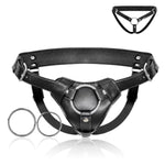 Strap On Harness Adult Sex Toys for Women Men Pegging Dildo, Strapon Dildo Harness Adjustable Waist Thigh Leather Belt with Metal O-Rings for Lesbian Gay Couples Intimate Vaginal Anal Play