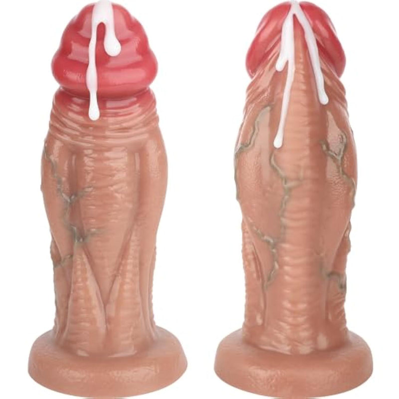 10 Inch Huge Thick Realistic Dildo for Anal Play, Girthy Big Head Suction Cup Silicone Real Skin Dildo, Giant Lifelike Soft Dildos for G Spot, Large Wide Fat Penis Adult Sex Toys for Men Women Couples