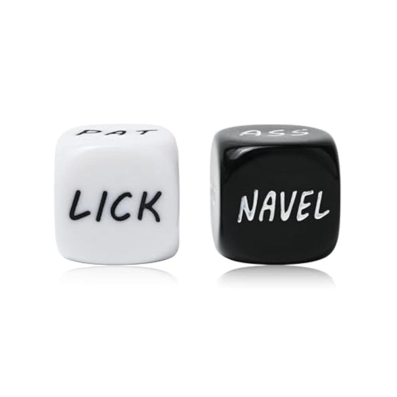 Sex Dice Set Naughty Adult Sex Toys Bedroom Games for Couples Romantic Gift Date Night Dice for Anniversary Valentines Honeymoon Party (Black White)