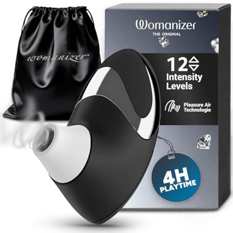 W500 Clitoris Vibrator Adult Toy | Vibrating Clitoral Stimulator with 12 Suction Speeds | Waterproof Clit Sucker Personal Massagers | Sucking Adult Sex Toys for Women & Couples| Black Chrome