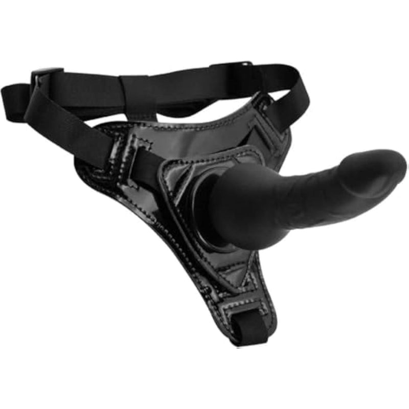 Strap On Harness Dildo 5.5" Sex Toy Adjustable Waist for Couples Female Masturbation Adult Toys