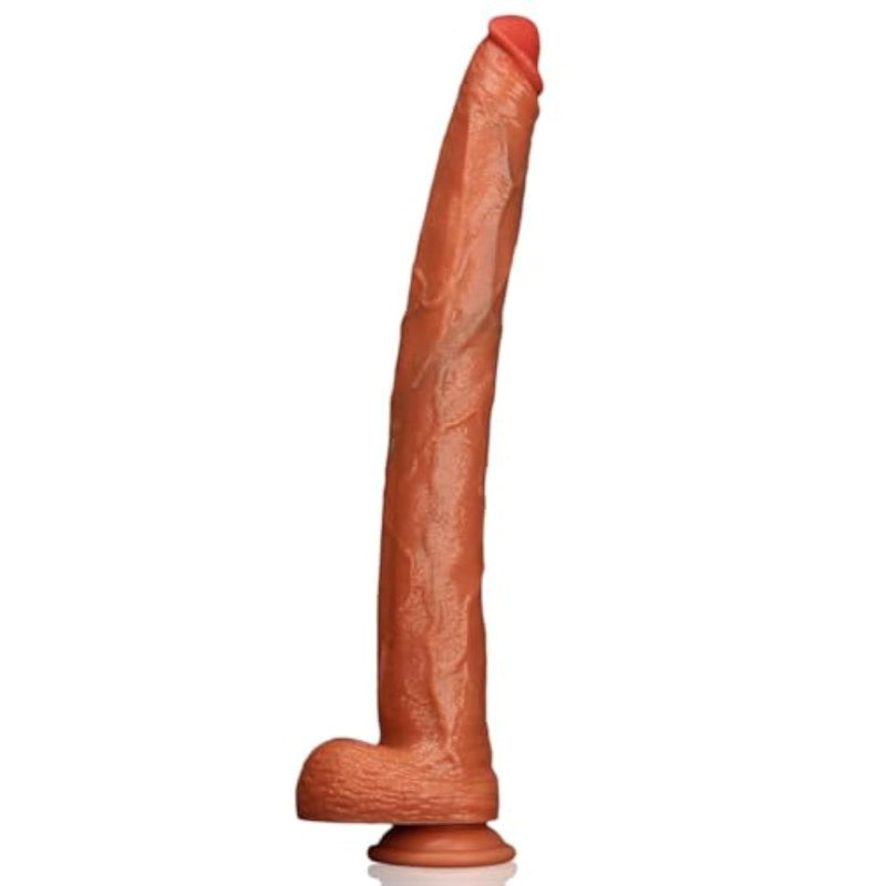 Long Dildo Realistic Sex Toys for Women - Liquid Silicone Lifelike Dildo with Strong Suction Cup, Soft Anal Dildos for G Spot and Vaginal Stimulation, Long Butt Plug Adult Sex Toys & Games (L)