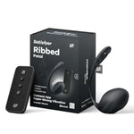 Ribbed Petal Connect App Vibrator Sex Toy | Adult Toys for Women | Wearable Vibrator + APP | Vibrating Sexual Pleasure Device | Stimulation Vibrators | Woman Sextoy (Black)