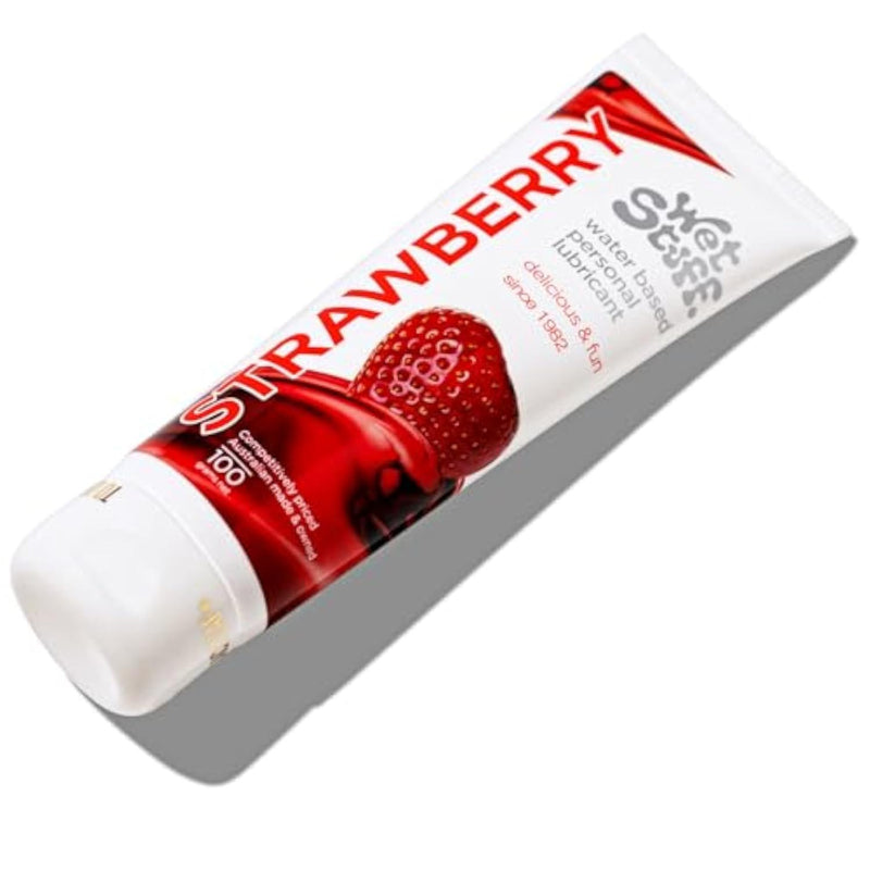 Strawberry Flavored Water-Based Lubricant for Men, Women and Couples, Edible Strawberry Personal Lube for Enhanced Comfort, Safe for Adult Toys & Condoms, 100ML