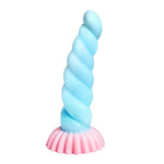 Adult Toys Fantasy Monster Dildo Women Men, 7.3 Inch Soft Silicone Dildos with 3-inch Super Big Suction Cup, G-Spot Prostate Anal Sex Toy Butt Plug for Female Male Couples Gay Blue Pink