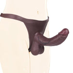 Realistic Dildo Harness Strap On Penis, Wearable Dildo Underwaer Penis Panties Penis Sleeve Silicone Strap On Harness, Adult Sex Toy for Men Women Couple Gay, Black