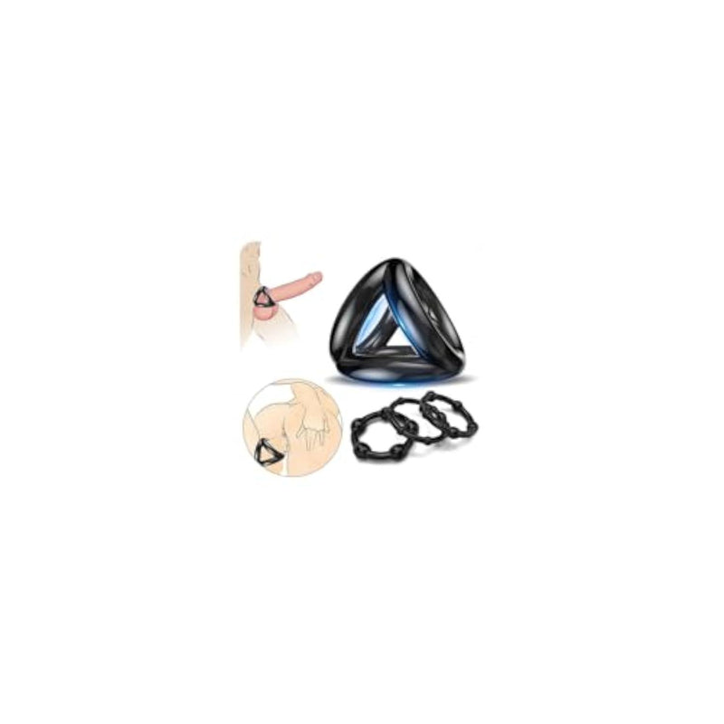 4 Sizes Silicone Cock Rings Reusable Penis Ring for Men Cockrings for Male Erection Enhancing and Sex Longer Lasting Stronger Erectile Dysfunction Rings Adult Sex Toys for Men or Couple Pleasure