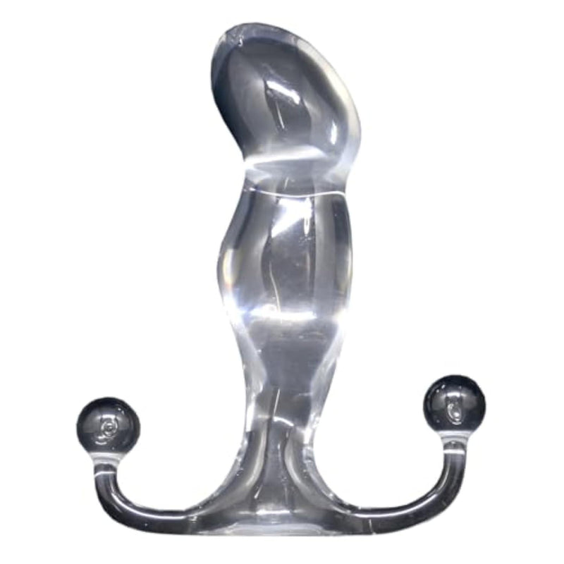 Progasm Ice Prostate Massager for Men – Hands-Free P-Spot Stimulator, Large Angled Head + Filling Midsection, Rigid Thermoplastic with Glass-Like Finish (Ice/Clear)