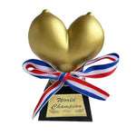 Boob Trophy Adult Sex Novelties,Gold Titty,Realistic Breast Sex Toys