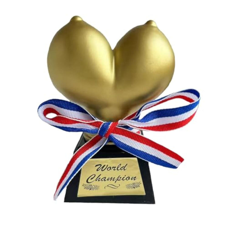 Boob Trophy Adult Sex Novelties,Gold Titty,Realistic Breast Sex Toys