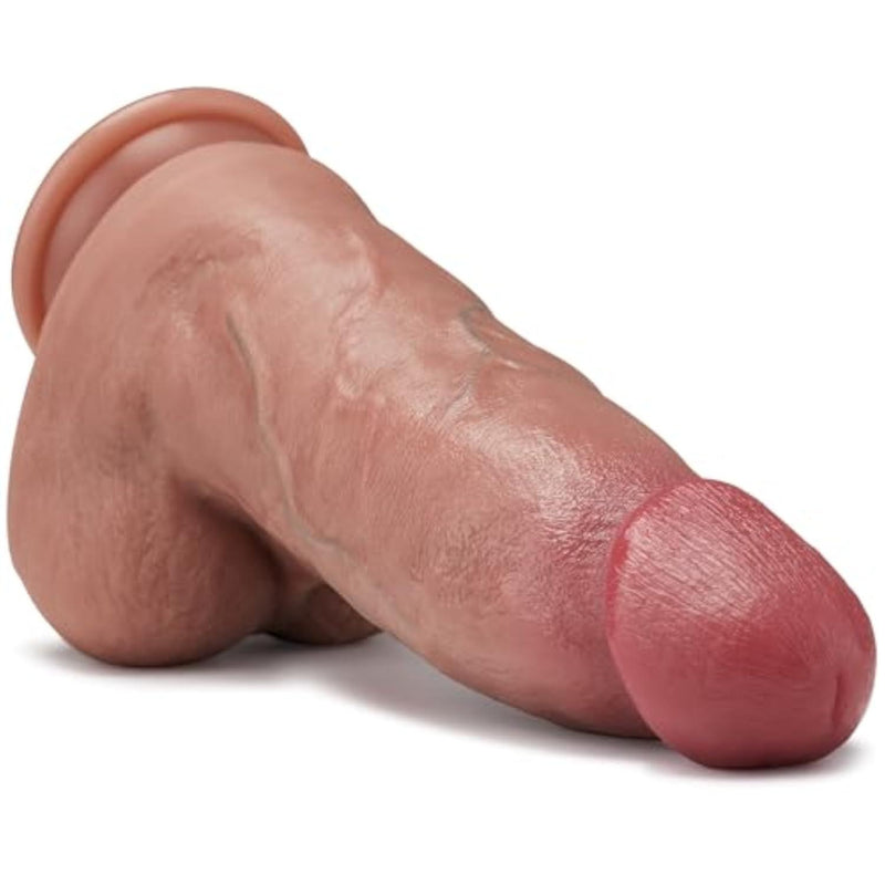 9 Inch Realistic Big Thick Dildo, Lifelike Huge Curved Dildo for G Spot and Anal Play, Dual Density Silicone Giant Dildos Adult Sex Toys for Couples, Men, Women