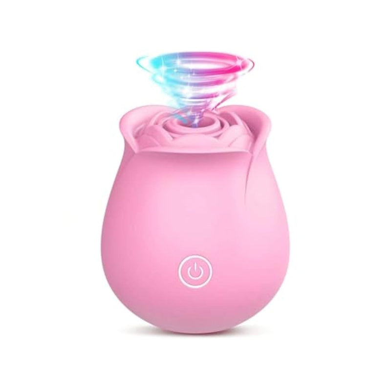 Rose Sex Toy for Women - Rose Sucking Vibrator Clitoral Nipple Stimulator with 10 Modes, G Spot Vibrator Rose Sucker, Personal Massager Dildo for Women Female Couples Adult Sex (Pink)