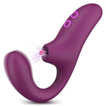 Clitoral Sucking Vibrator for Women, 2-in-1 G Spot Sucker & Dildo Vibrators with 10 Suctions & Vibrations, Waterproof Flexible Finger Anal Nipple Stimulator, Adult Sex Toys for Women & Couples Play