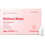 Moisture Bloom Vaginal Moisturizer with Hyaluronic Acid & Aloe Vera – Hormone-Free Hydration for Dryness – 10 Vaginal Ovules