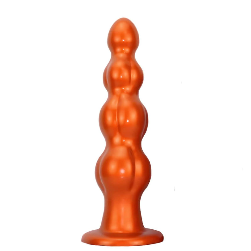 Ultra Soft Anal Beads Anal Training Adult Sex Toys and Games with Suction Cup Base, Liquid Silicone Large Anal Beads G-Spot Stimulator for Comfortable Anal Play for Men and Women (8.07 in)