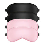 Sleep Mask, Silk Sleep Mask with Adjustable Strap, Super Soft Satin Blackout Sleeping Eye Mask for Men&Women, Comfortable Blindfold Eyeshade for Night Sleep 4 Pack (Black and Pink)