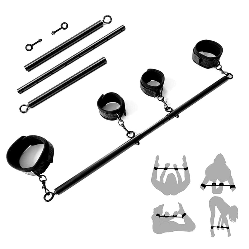 Spreader Bar Toys Bondage Sex Furniture Restraints with Handcuffs 22-36inch [Clips Upgraded]