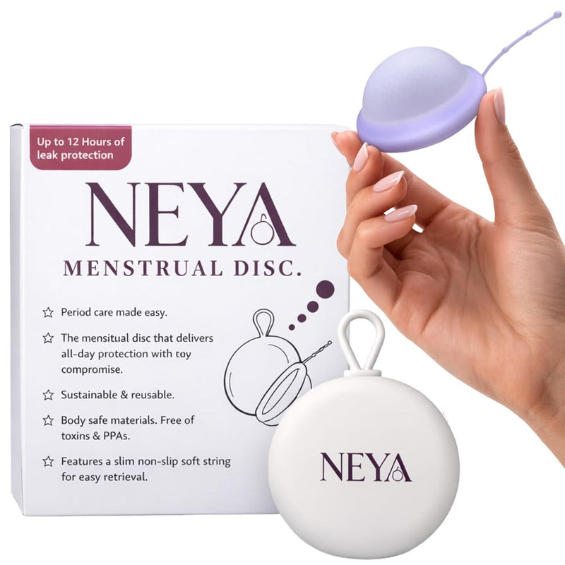 Reusable Menstrual Disc with Easy-Removal String – Comfortable Period Disc Alternative to Tampons & Cups, Leak-Resistant, Long-Lasting Protection (Small)