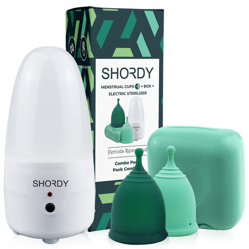 Menstrual Cups Beginner Kit - Small & Large with Electric Sterilizer