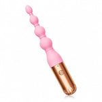 Vibrating Anal Beads Sex Toys for Women Men, 10 Vibration Modes Silicone Butt Plug Prostate Massager, USB Rechargeable Adult BDSM Sensory Toys for Couples, Pink